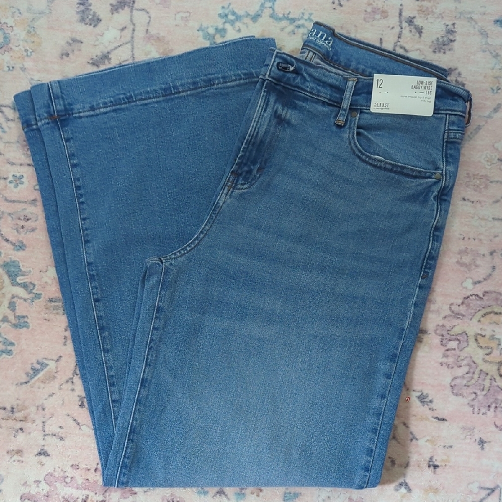 a.n.a Low-rise Baggy Wide Leg Jean